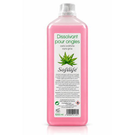 Dissolvant ongles sans acetone 1lt