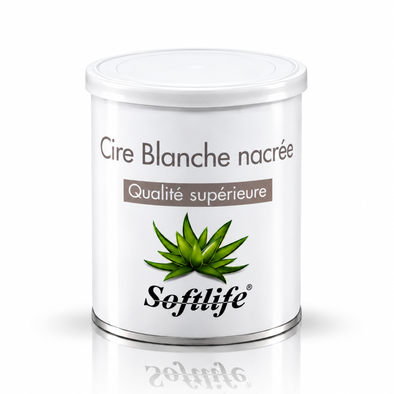 Cire tiede jetable blanche nacree pot 800ml