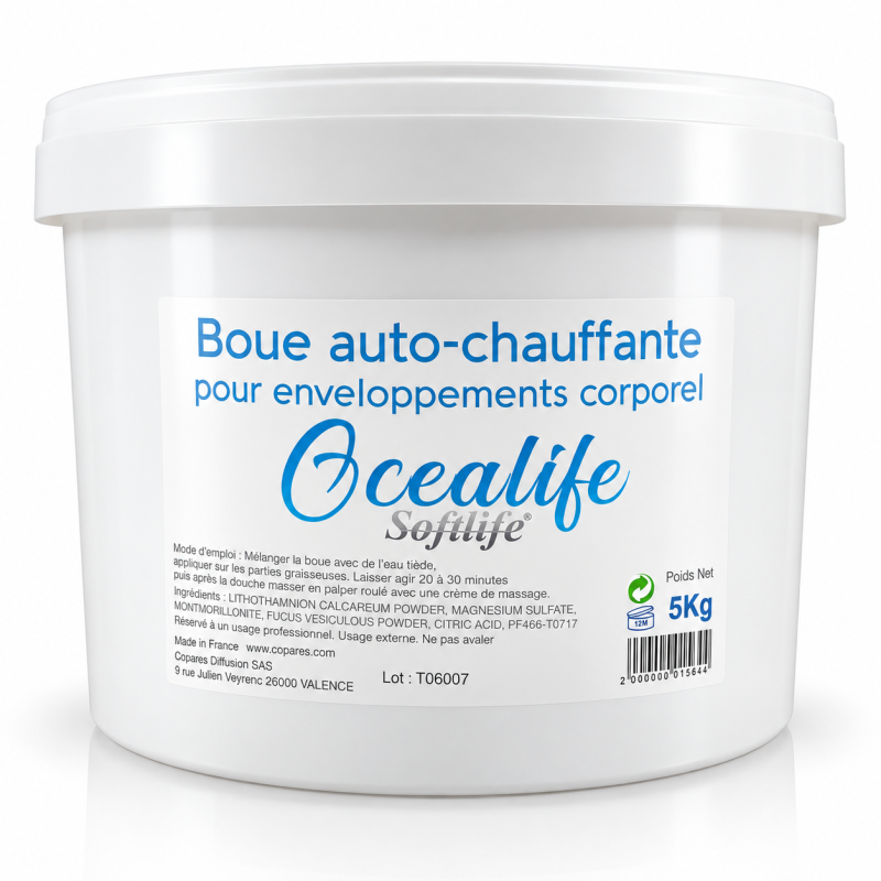 Argile Boue auto chauffante enveloppement 5kg