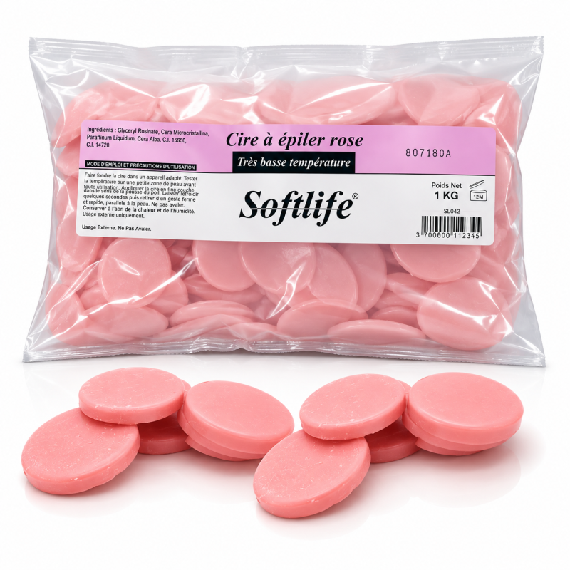 Cire rose recyclable basse temperature 1kg