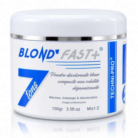 Blond'Fast 7+ poudre decolorante bleue 100gr