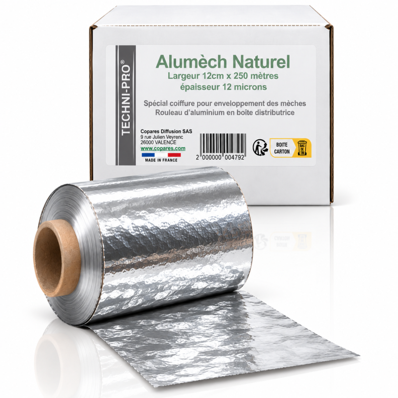 Alumech naturel 12 microns rouleau 12cm 250m