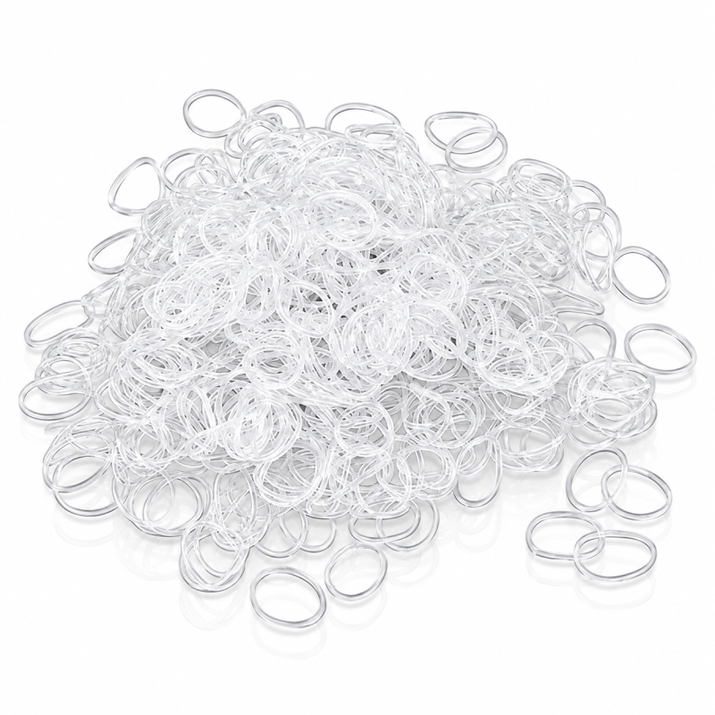 Elastique bout de natte transparent x100