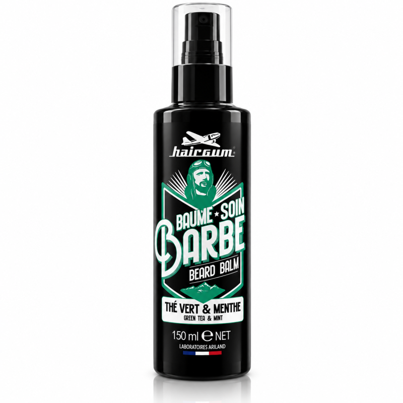 Hairgum Baume soin barbe Thé vert Menthe 150m