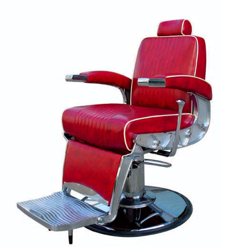 Chaise Fauteuil Barbier Salon Coiffure Hydraulique Repose-Pied 200 Kg Pvc  Rouge - Cdiscount Maison