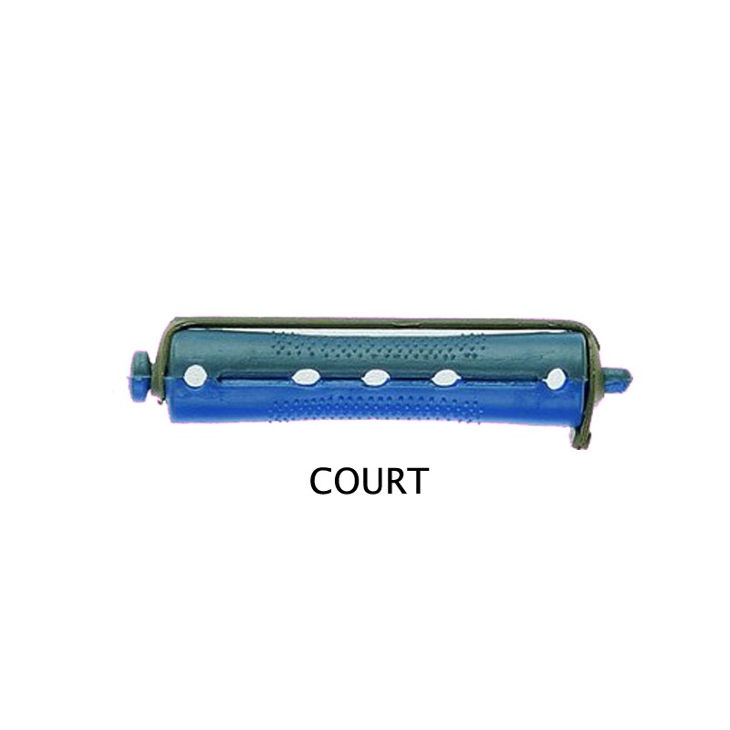 Bigoudis permanente courts 70x13mm x12 Gris & Bleu - Coiffure Service Plus