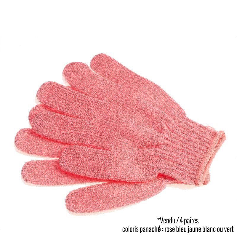 8 pièces gants de douche en microfibre gant exfoliant type doigt